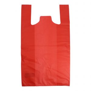 RED BAG 15X9+5IN, 0.02MM