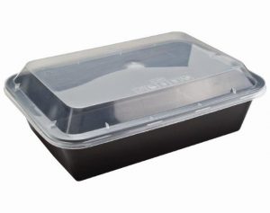 1000ML RECT BLACK BOX