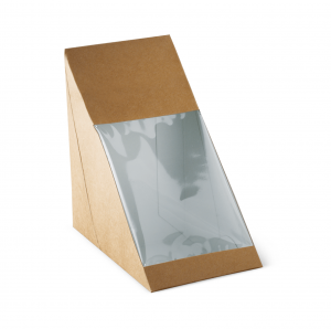 KRAFT PAPER SANDWICH BOX W WINDOW