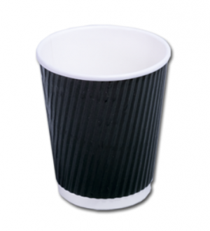 8OZ RIPPLE WALL PAPER CUP BLACK