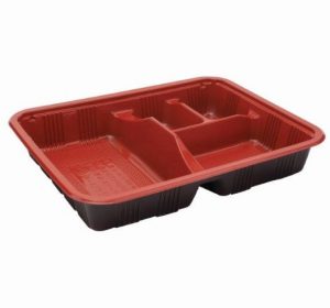4C PP BENTO BOX RED|BLK (BT-4) 0.5MM