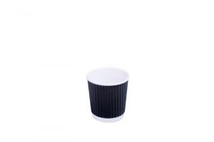 4OZ RIPPLE WALL PAPER CUP(BLK)