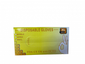 BLUE VINYL MIX NITRILE GLOVES- POWDER FREE (XL)