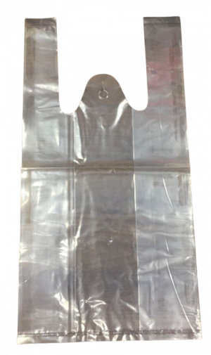 TRANS LDPE BAG 13X7+5IN , 0.04MM